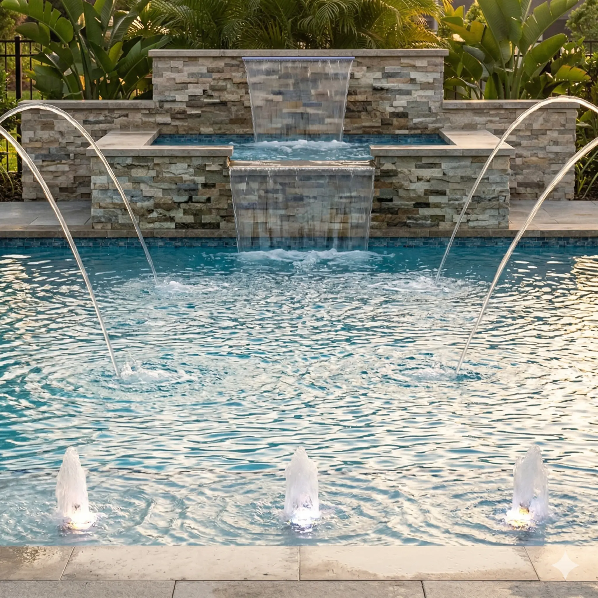 Pool water features service in Northern Virginia and Maryland